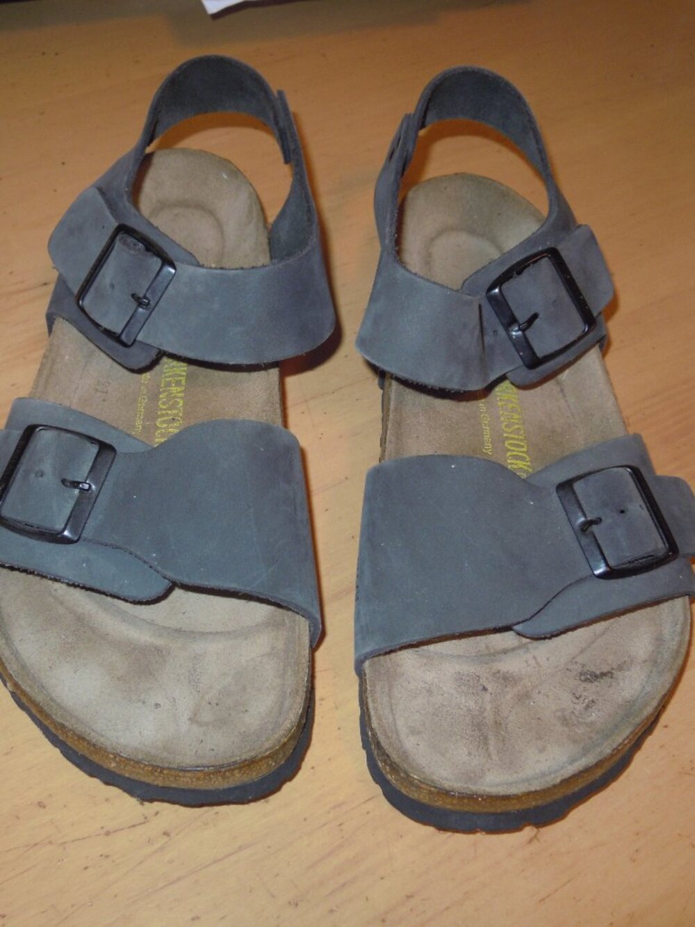 Navy Blue Milano Birkenstock Sandals Shoes heel strap Size 41 / M 8/ Woman 10.5